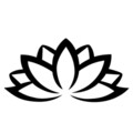Decoratiune de perete, Lotus Flower 2, Metal, Dimensiune: 60 x 35 cm, Negru