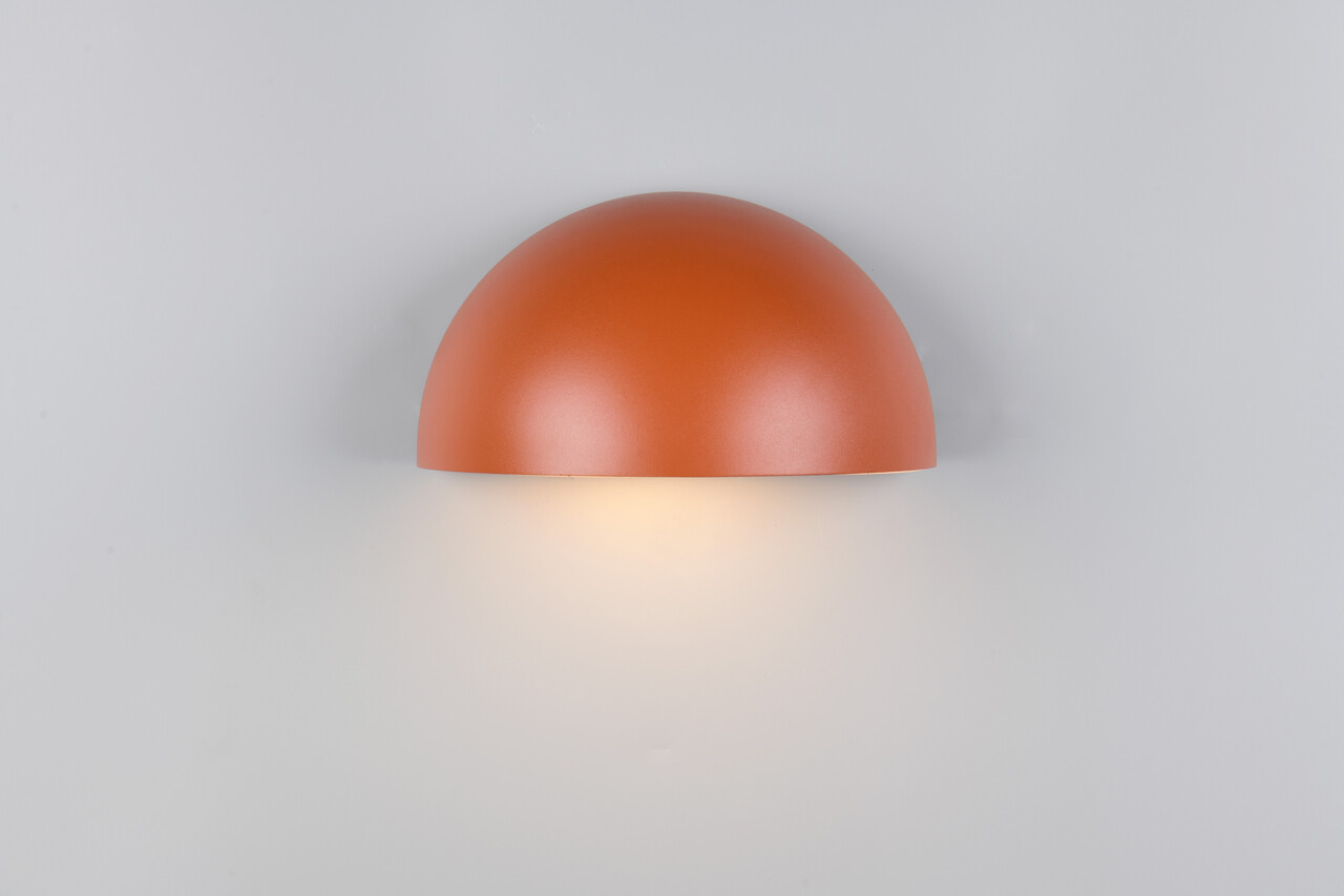 Aplica de perete pentru exterior Maas, TRIO, 27x15.5x14.3 cm, 10W, 1x E27, aluminiu, apricot