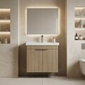 Dulap de baie cu chiuvetă, Hanah Home, Desna 50, Stejar Sonomo