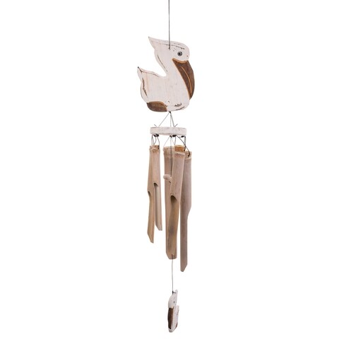 Clopotei de vant, Pelican, Creaciones Meng, 13x70 cm, bambus/arbore de matase