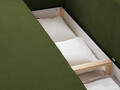 Canapea extensibila 3 locuri, cu lada depozitare, Elen-211, Micadoni Home, 231x106x86 cm, tesatura structurata chenille, verde