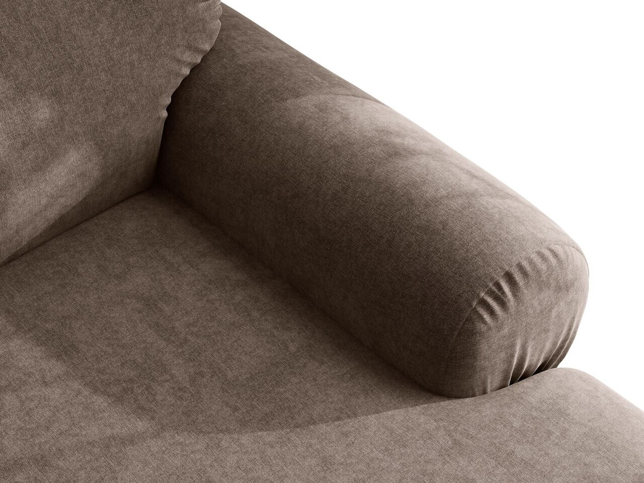 Coltar stanga 4 locuri, Ophelia, Micadoni Home, 236x164x84 cm, tesatura structurata, cappuccino — imaginea 4
