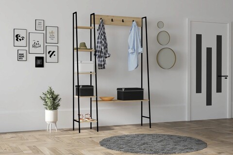 Cuier de perete, asse home, marken, 120x180x30 cm, maro