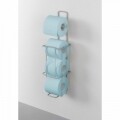 Suport hartie igienica Onda, Metaltex, 14x14x52 cm, metal/invelis din Polytherm, argintiu