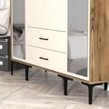 Dulap pentru haine, Hommy Craft, Kumsal RTR, 160x47.5x201.4 cm, PAL, Maro/Crem