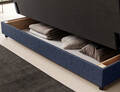 Canapea extensibila 3 locuri ELTAP, Clareta, 197x95x96 cm, lemn/poliester, albastru