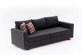 Canapea extensibila 3 locuri, Balcab Home, 825BLC5247, Lemn / MDF / PAL, Antracit