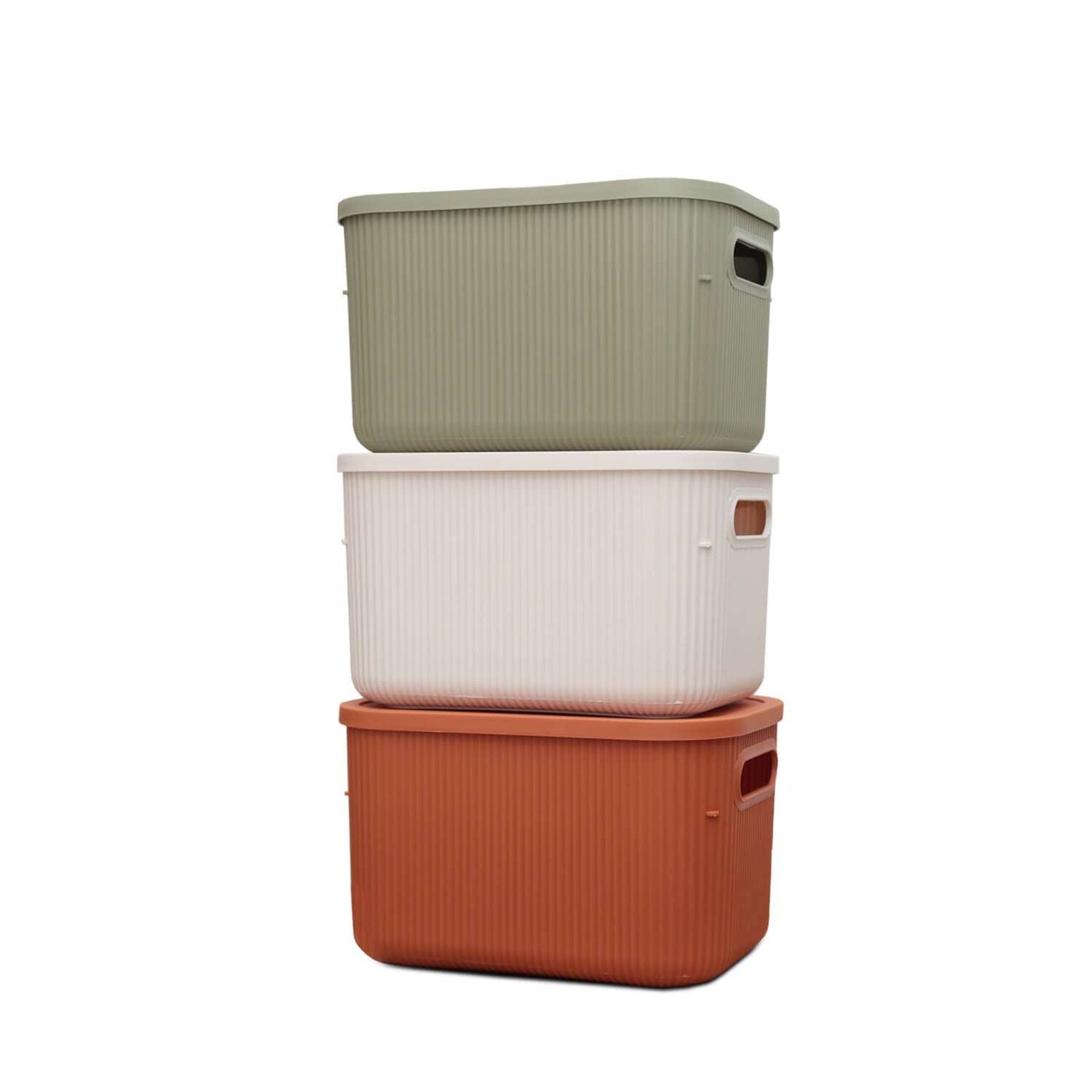 Set recipiente depozitare, 241762, Verde deschis / Roșu-țiglă / Crem - view 2