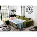Coltar extensibil stanga 3 locuri ELTAP, LT-33LO, Grayson, 278x205x92 cm, lemn/poliester, verde olive