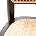 Scaun Legno, Homla, 49x45x83 cm, lemn/ratan, negru