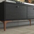 Comoda TV, Wood'n Love, Etna, 160 x 30 x 49 cm, pal/metal, negru/cupru