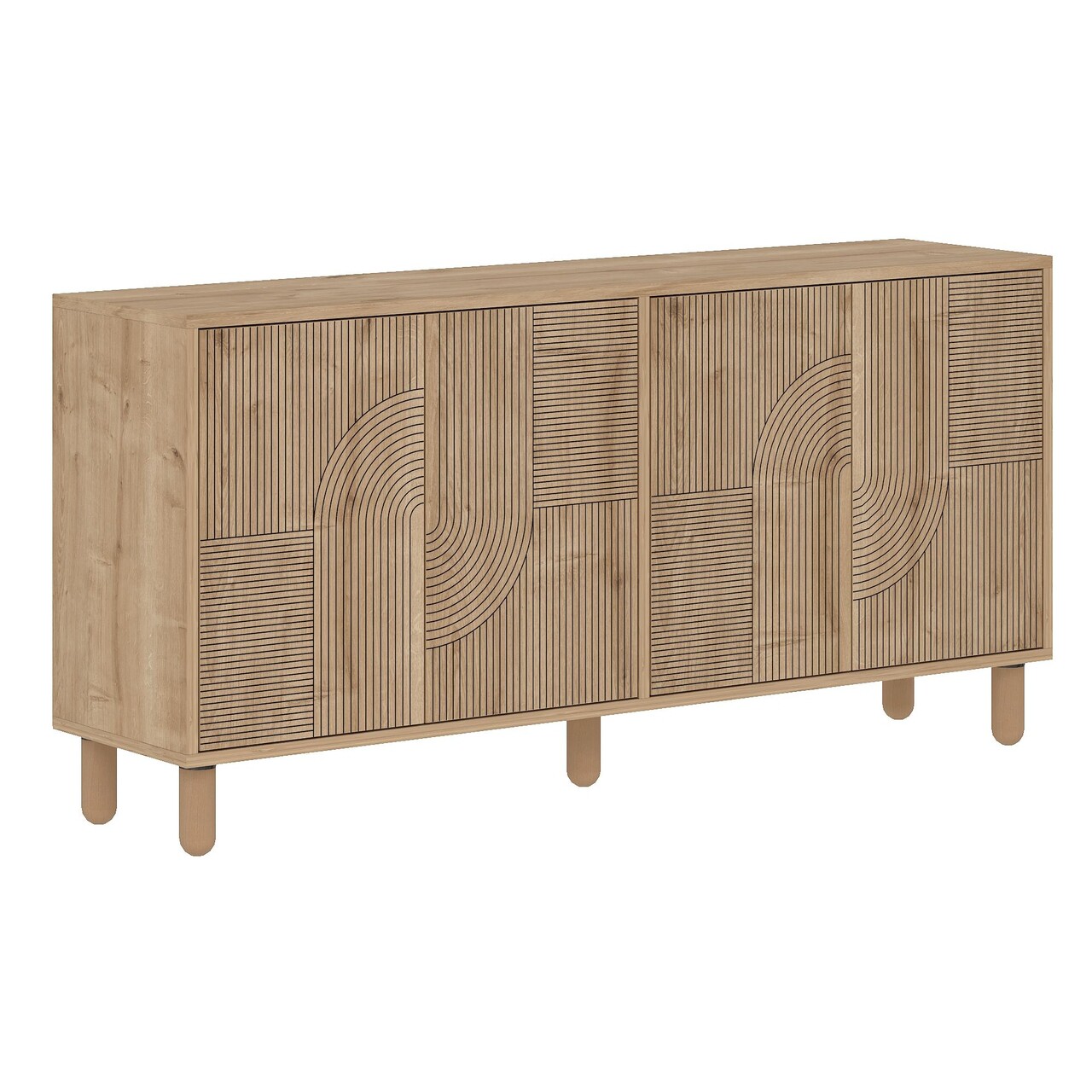 Consola, Hanah Home, Desso, 150x73x36 cm, PAL, Maro - imagine 5