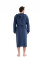 Halat de baie unisex, DC Home, Muslin, Bumbac , Albastru navy