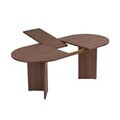 Set masa extensibila si scaune (7 piese), Nordure, Aleria 6, Nuc Milano / Nuc Închis / Alb