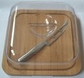 Tocator pentru branzeturi cu cutit si capac Jean Dubost, inox/lemn