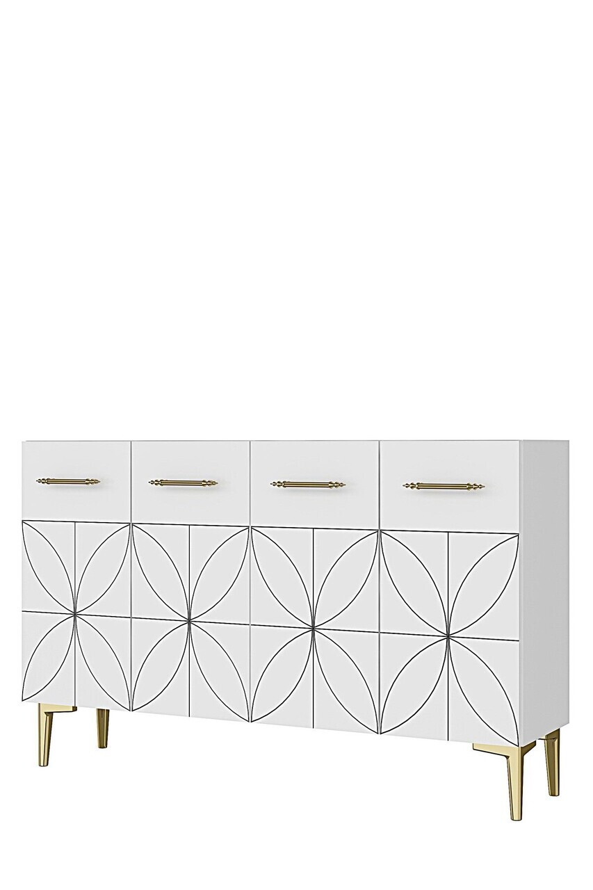 Consola, Hanah Home, Eliz 120, 120x75x32 cm, Alb — imaginea 4