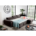 Coltar extensibil dreapta 3 locuri ELTAP, RT-22VE, Grayson, 278x205x92 cm, lemn/poliester, maro
