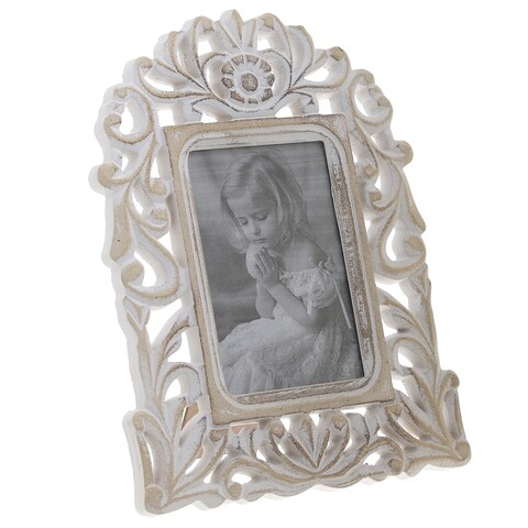 Rama foto InArt Ivy , 10x15 cm, polirasina, alb/ivoriu