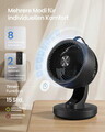 Ventilator de masa Songmics, ultra silentios 20 dB, telecomanda, 8 viteze, oscilatie 70°, negru