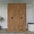 Dulap pentru haine, Miwood, Yaman 1600-028, 120x180x45 cm, PAL, Maro