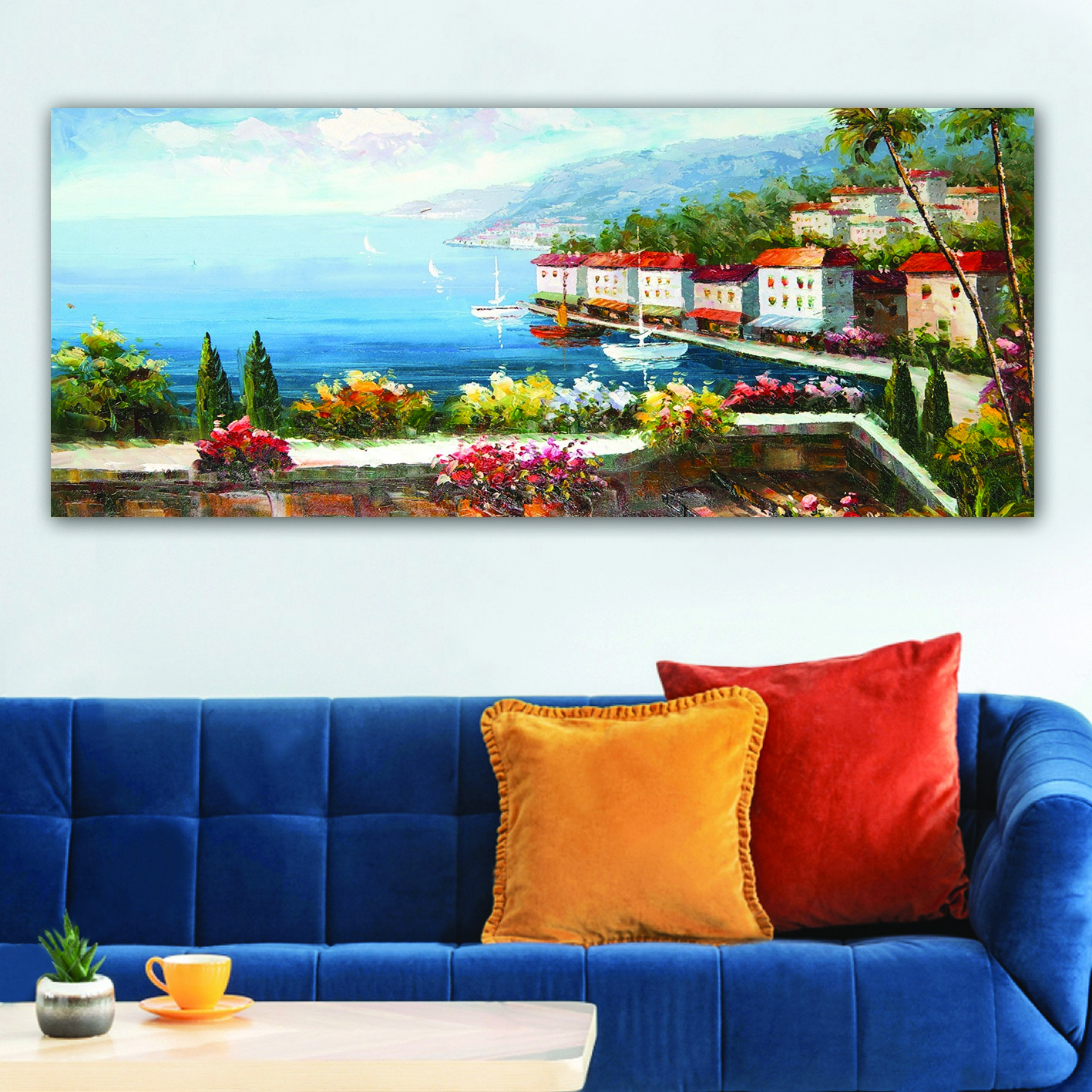Tablou decorativ, YTY7603_50120, Canvas, Rama din lemn (grosime 3 cm), Multicolor