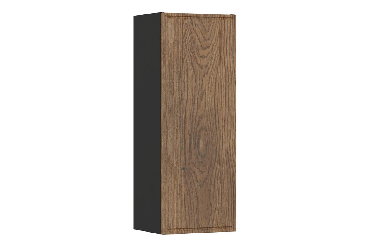Set mobilier baie, masca cu lavoar si dulap inalt, 80 cm Trust, Talia Casella Black, Comad, MDF/PAL laminat, stejar casella/negru mat — imaginea 8
