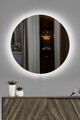 Oglinda cu Iluminare Led, Mirrorland, Round, Oglindă indestructibilă cu obturator, Alb