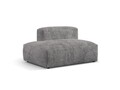 Modul stanga pentru canapea, 2 locuri, Martina-212, Micadoni Home, 133x106x75 cm, velur, gri deschis