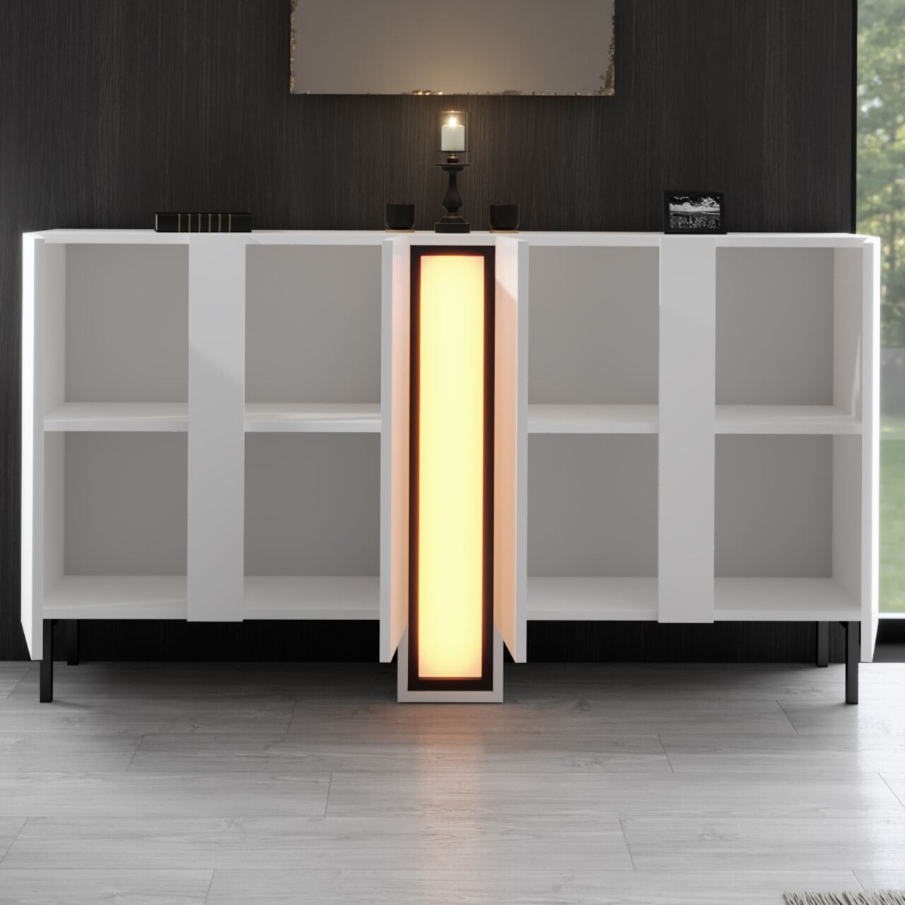 Consola, Hanah Home, Nova, 155x85x32 cm, Alb - view 3