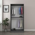 Dulap pentru haine, Minerva, Kale Plus Membrane Anthracite, 90x210x52 cm, PAL, Antracit