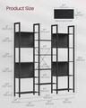 Biblioteca Ebony, Vasagle, 158x24x166 cm, PAL/otel, max 140 kg, negru