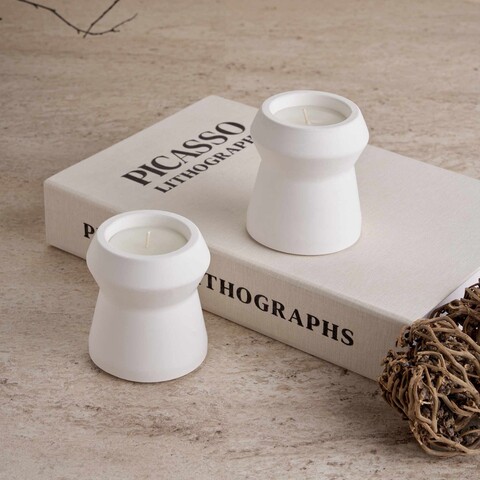 Set 2 lumanari, Orbiteda, Alb