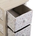 Organizator baie cu 3 cosuri Lili Flowers, Versa, 30 x 25 x 56 cm, MDF