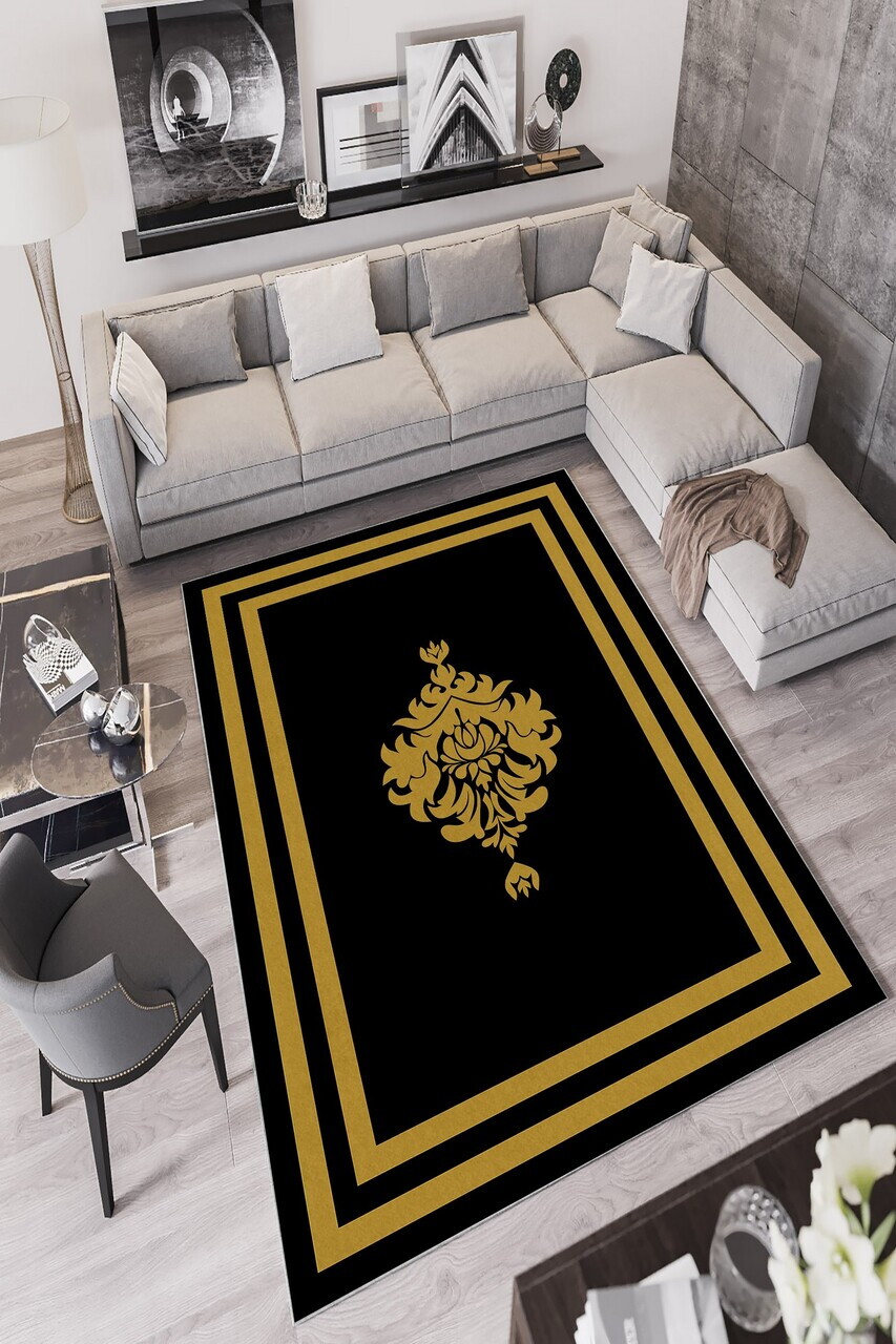 Covor W752 100x150 cm Poliester Negru