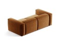 Canapea 2 locuri, Bergamo, Cosmopolitan Design, 224x108x70 cm, tesatura structurata, gri maro