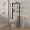 Raft pentru baie, Puqa Design, Otis, 165x69.3x7.7 cm, Metal, Negru
