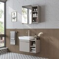 Set Dulap de Baie cu Chiuvetă și Oglindă (2 Piese), Hanah Home, 2937, MDF, Gresie