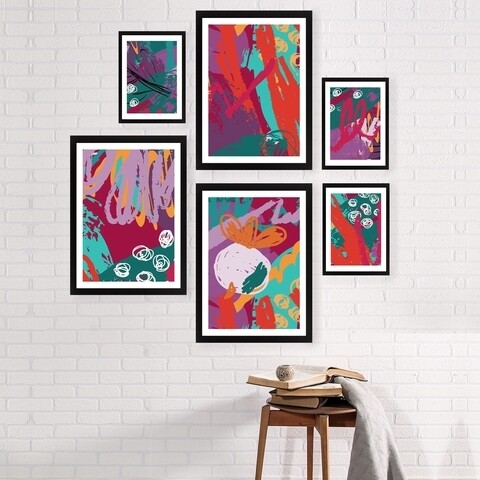 Set 6 tablouri decorative, SET_018, Lulu, 24×29 cm/34×44 cm, plastic Lulu