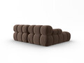 Coltar modular stanga 3 locuri, Bellis-51, Micadoni Home, 188x155x70 cm, catifea, maro inchis