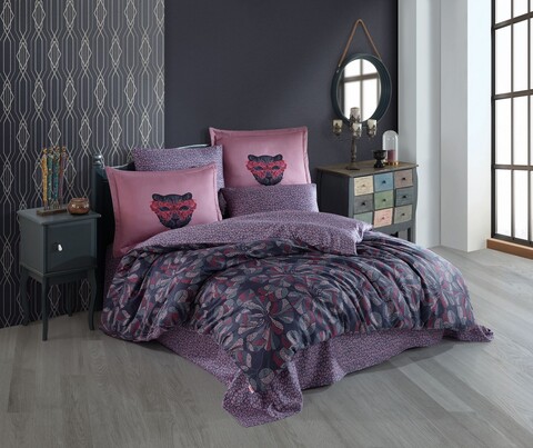 Lenjerie de pat dubla, Caprice - Pink, Hobby, Bumbac Satinat