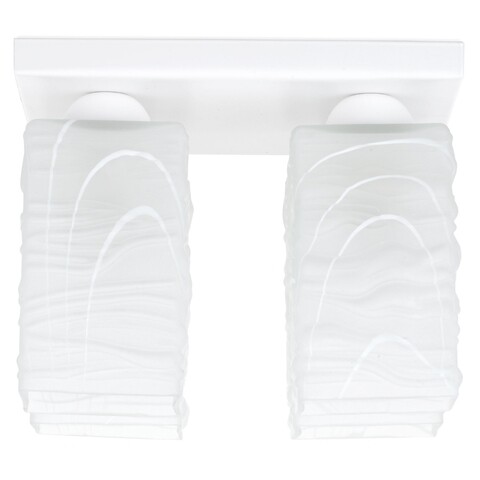 Plafoniera, eurostil light, nex, 24 x 24 x 20 cm, 4 x 60 w, e27, metal/sticla, alb