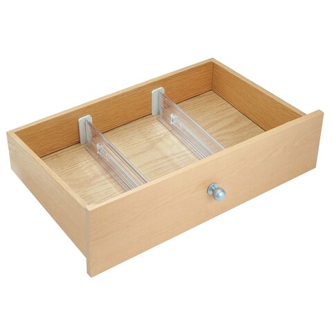 Set 2 separatoare reglabile pentru sertar Linus, iDesign, 33.5-52.5 cm