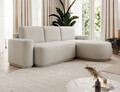 Coltar extensibil dreapta 4 locuri ELTAP, Aurumm, 285x180x92 cm, lemn/poliester, alb murdar