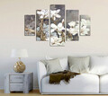 Set 5 tablouri decorative, ST249, MDF , 56 x 20 cm, Multicolor