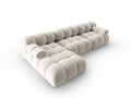 Coltar modular stanga 4 locuri, Bellis-51, Micadoni Home, 282x155x70 cm, catifea, bej inchis
