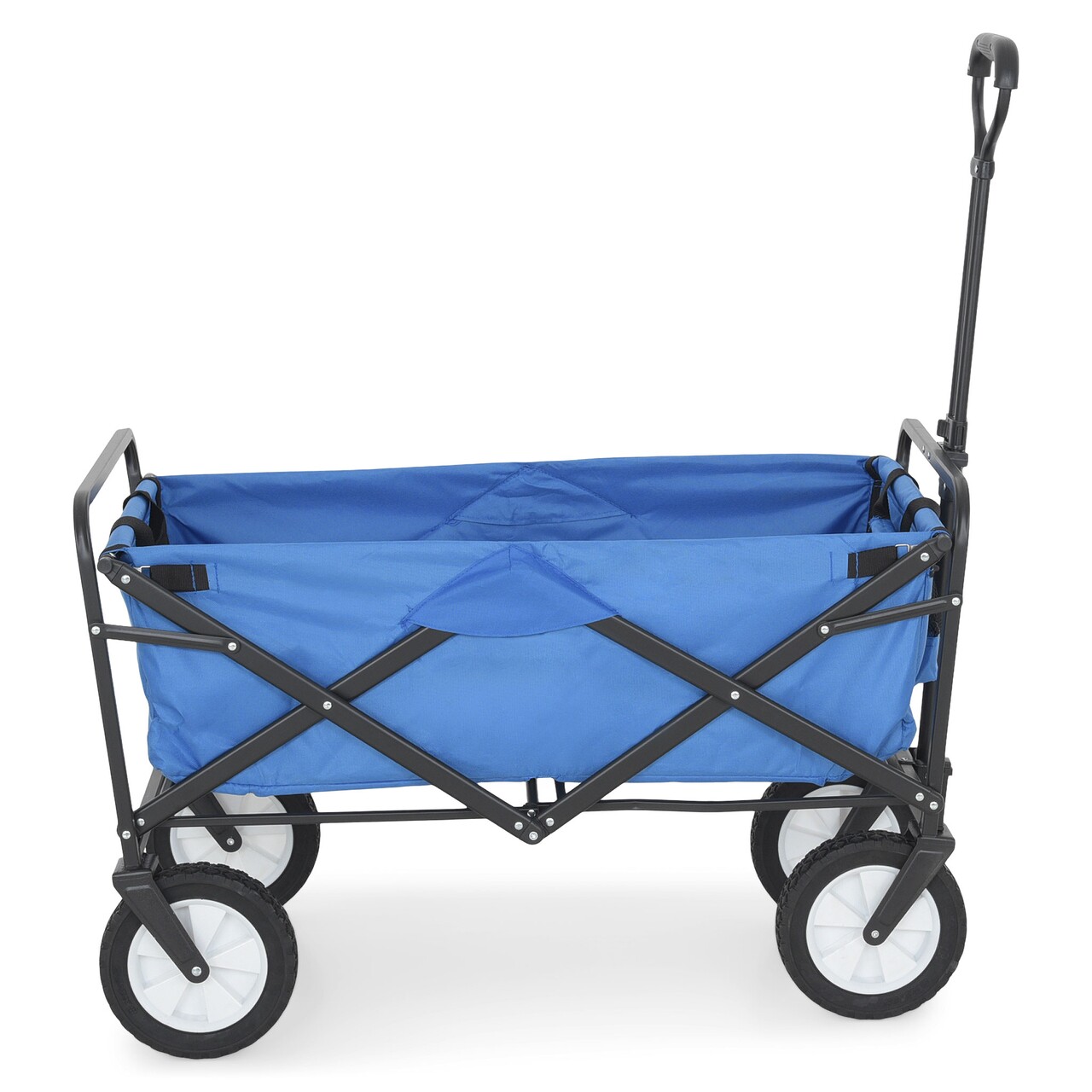 Carucior, Trolley, L.89 L.48 H.59/101.5, Otel/poliester, Negru/albastru