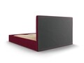 Pat tapitat cu somiera rabatabila si lada depozitare, Juniper, Mazzini Sofas, 208x170x104 cm, catifea, bordo