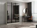 Dulap pentru haine, Hanah Home, Nisa, 135x210x52 cm, Gresie