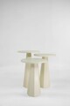 Set masute 2 piese, Rotexa, Lilyum (57 + 52 + 47), MDF , Crem