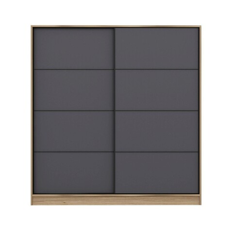 Dulap pentru haine, Minerva, Kale, 180x190x52 cm, PAL, Dore / Antracit